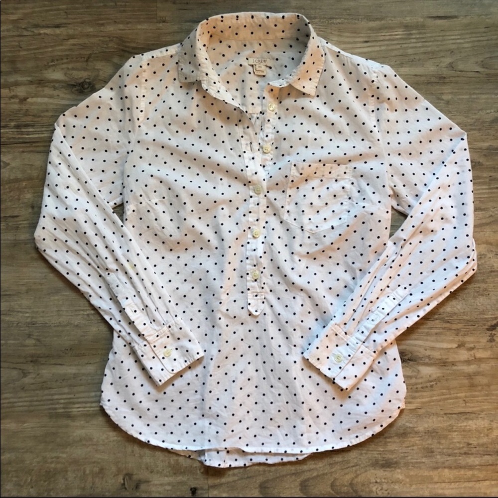 J. Crew Polka-Dot Blouse